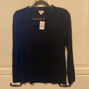 J crew lightweight top with neck detail